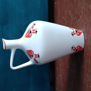 Vintage Hollohaza Porcelaine Jug/vase Made In Hungary. Folk Art. Hand Painted